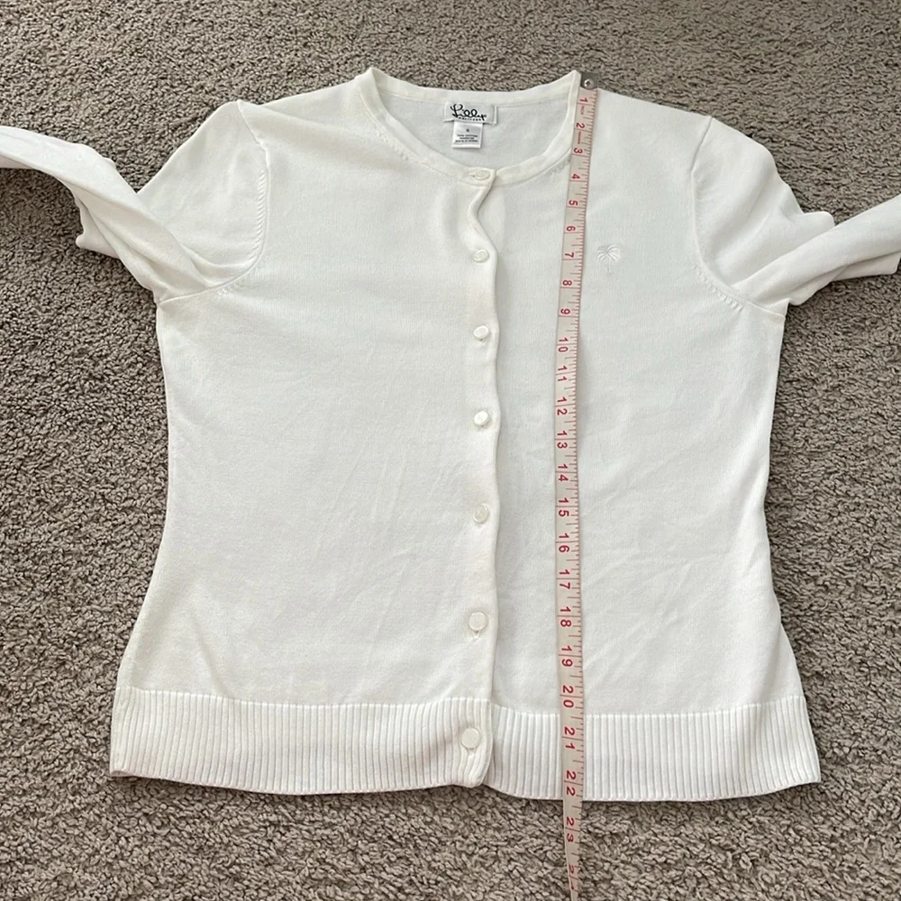 🤑 Lilly Pulitzer Ivory Cotton Cardigan - Picture 8 of 9